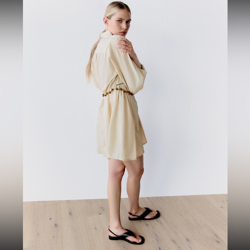 Zara Belted Shirt Dress - Picture 4 of 12